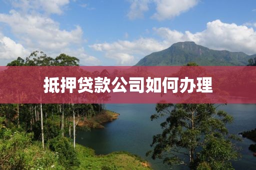 抵押贷款公司如何办理