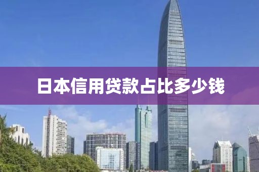 日本信用贷款占比多少钱