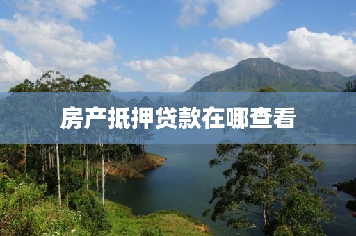 房产抵押贷款在哪查看