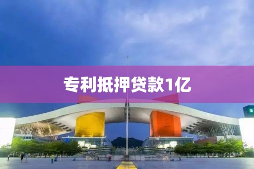专利抵押贷款1亿