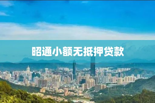 昭通小额无抵押贷款