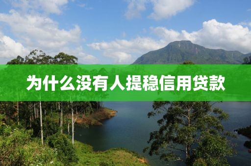 为什么没有人提稳信用贷款