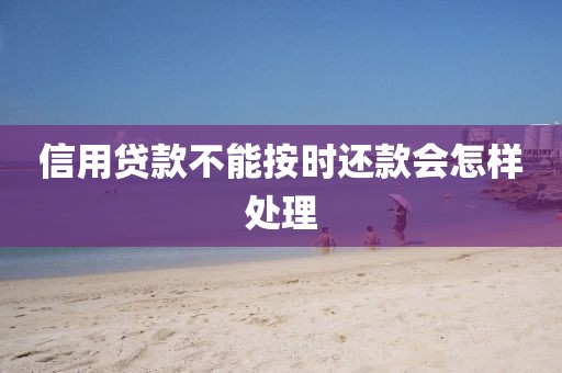 信用贷款不能按时还款会怎样处理