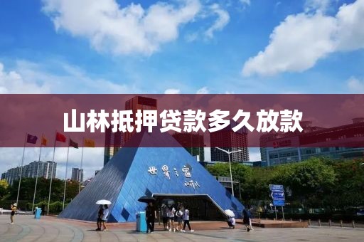山林抵押贷款多久放款