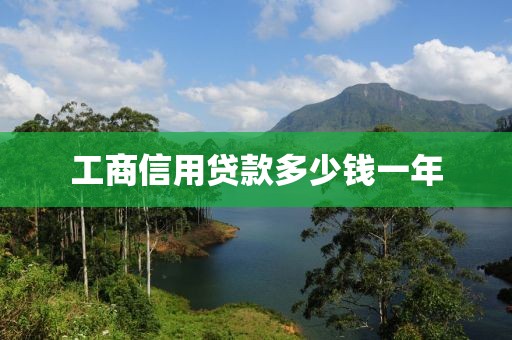 工商信用贷款多少钱一年