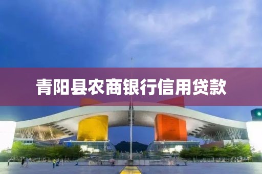 青阳县农商银行信用贷款