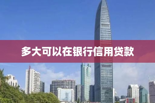 多大可以在银行信用贷款