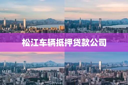 松江车辆抵押贷款公司