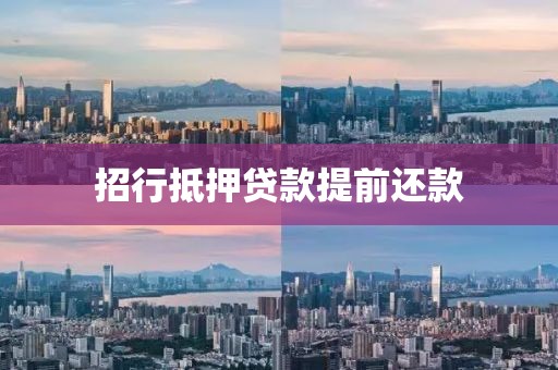 招行抵押贷款提前还款