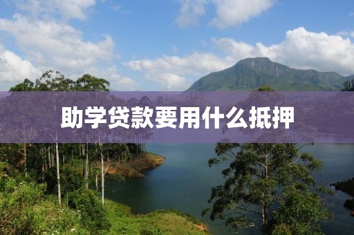 助学贷款要用什么抵押