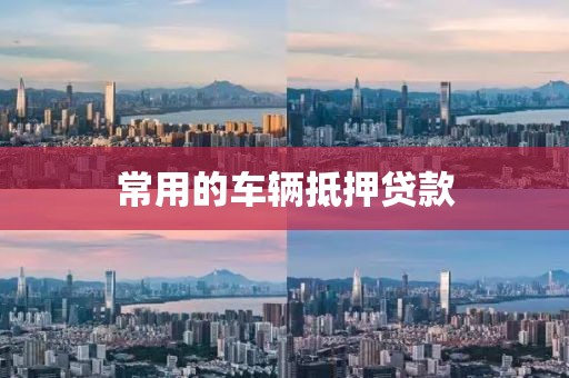 常用的车辆抵押贷款