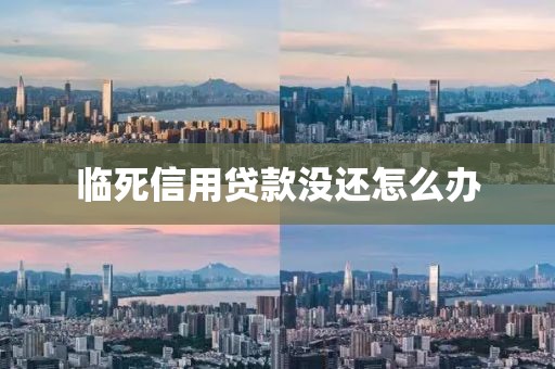 临死信用贷款没还怎么办