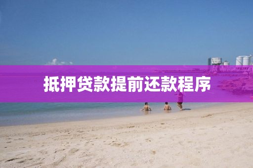 抵押贷款提前还款程序
