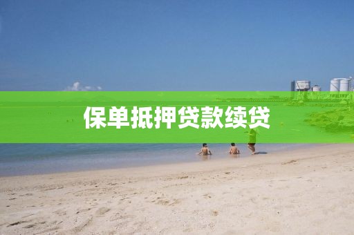 保单抵押贷款续贷