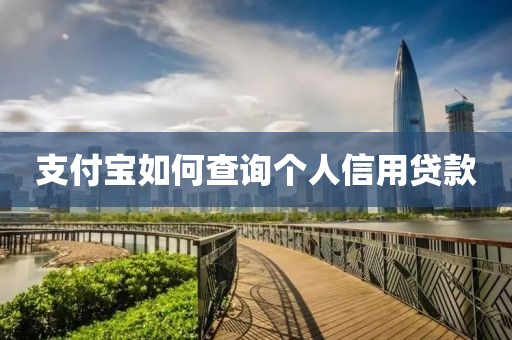 支付宝如何查询个人信用贷款