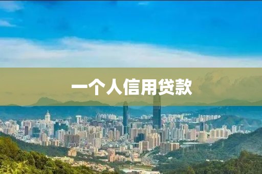 一个人信用贷款