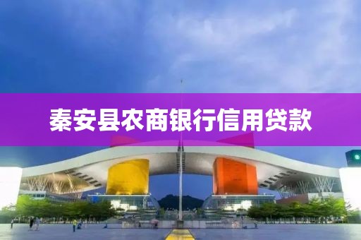 秦安县农商银行信用贷款
