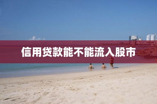 信用贷款能不能流入股市