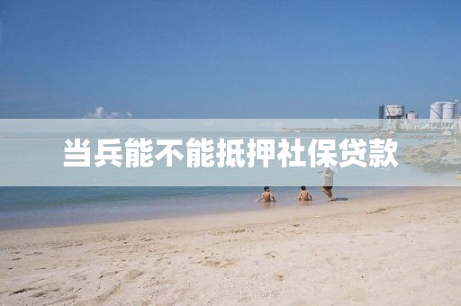当兵能不能抵押社保贷款