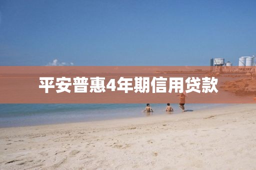 平安普惠4年期信用贷款