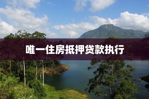 唯一住房抵押贷款执行