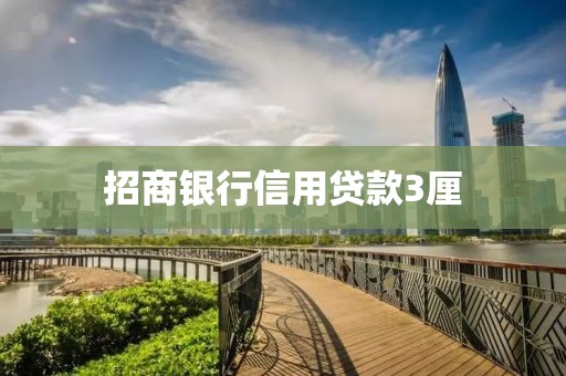 招商银行信用贷款3厘
