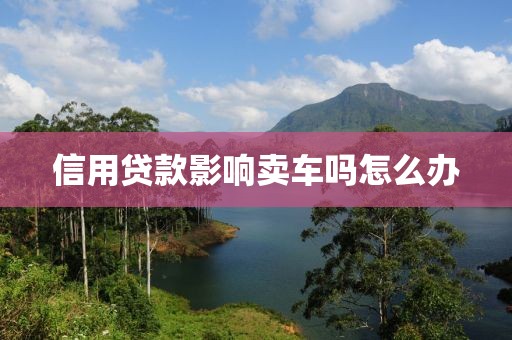 信用贷款影响卖车吗怎么办