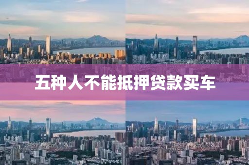 五种人不能抵押贷款买车