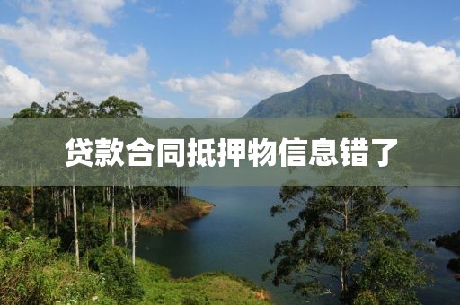 贷款合同抵押物信息错了