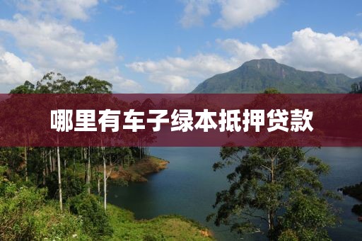 哪里有车子绿本抵押贷款