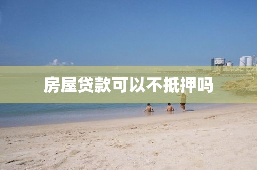 房屋贷款可以不抵押吗