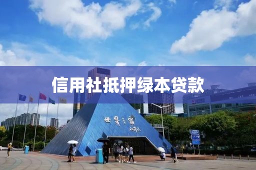 信用社抵押绿本贷款