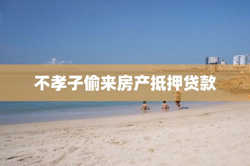 不孝子偷来房产抵押贷款