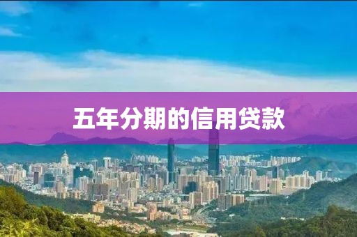 五年分期的信用贷款
