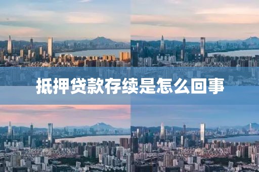 抵押贷款存续是怎么回事