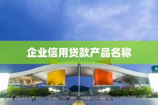 企业信用贷款产品名称