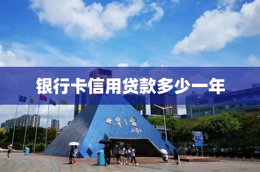 银行卡信用贷款多少一年