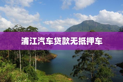 浦江汽车贷款无抵押车