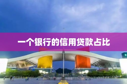 一个银行的信用贷款占比
