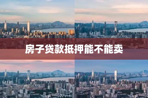 房子贷款抵押能不能卖