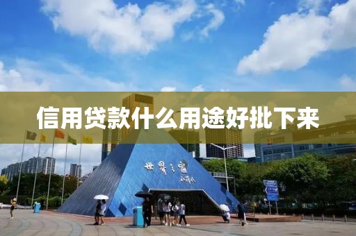 信用贷款什么用途好批下来
