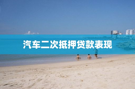 汽车二次抵押贷款表现