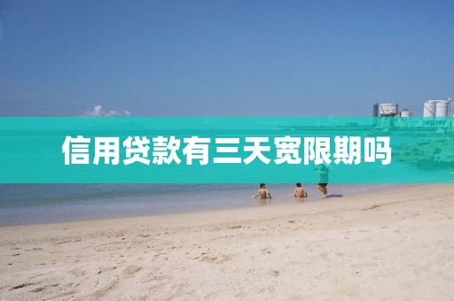 信用贷款有三天宽限期吗