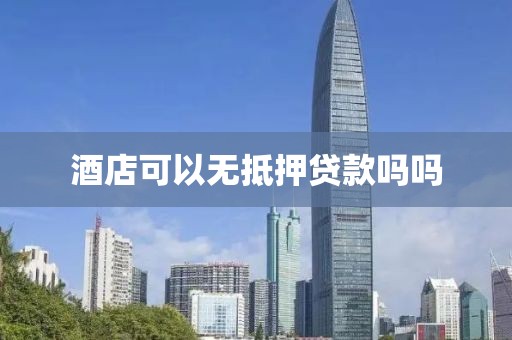 酒店可以无抵押贷款吗吗