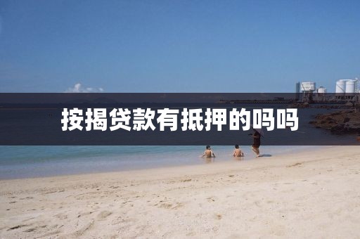 按揭贷款有抵押的吗吗