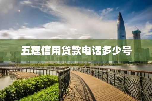 五莲信用贷款电话多少号