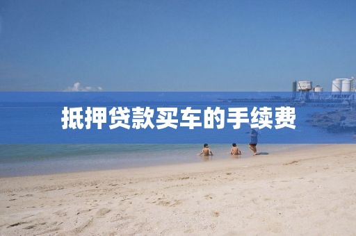 抵押贷款买车的手续费
