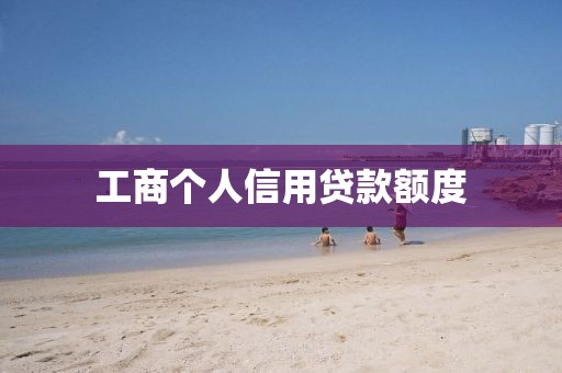 工商个人信用贷款额度