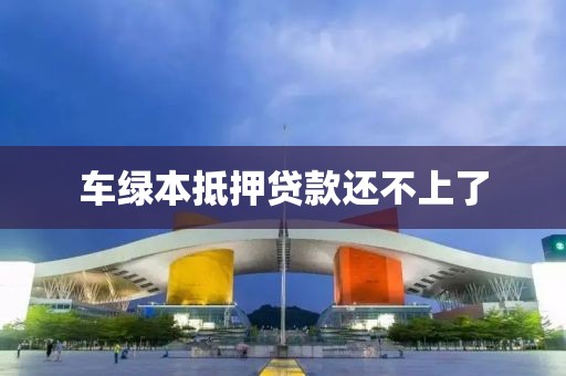 车绿本抵押贷款还不上了