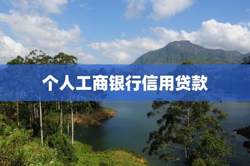 个人工商银行信用贷款